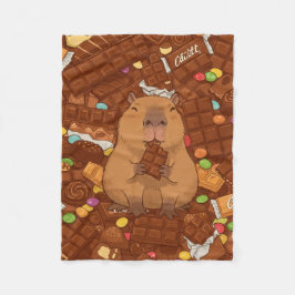 Capybara's Chocolate Dream Fleecefilt