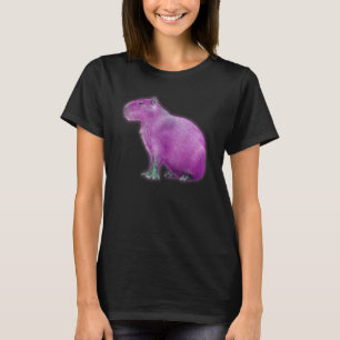 Capybaras Cute Space Capybara Martian Rosa T Shirt