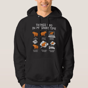 Capybaras Funny Capibara Rodent Sak I gör jag i mi Hoodie