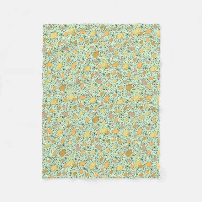 Capybaras i Grönt Fleecefilt (Framsidan)