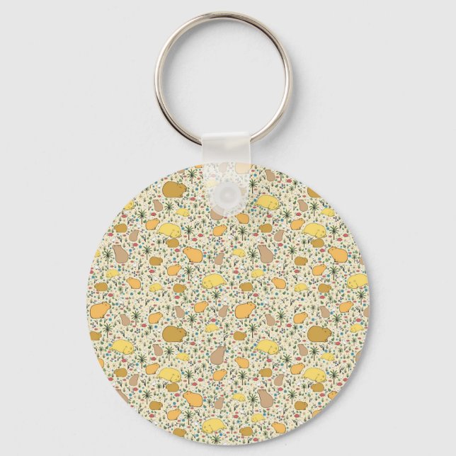 Capybaras i Gult Nyckelring (Framsida)