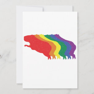 Capybaras LGBTQ Rainbow Vatten Gris Transgender Tack Kort