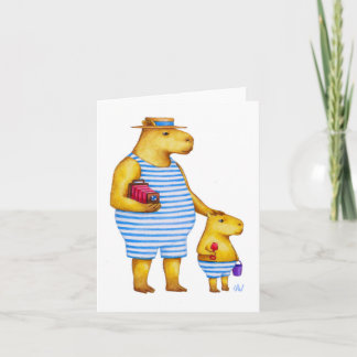 Capybaras Note Card Anteckningskort