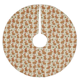 Capybaras vid jul julgransmatta borstad polyester