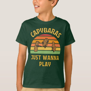 capybaras vill bara spela slogan t shirt