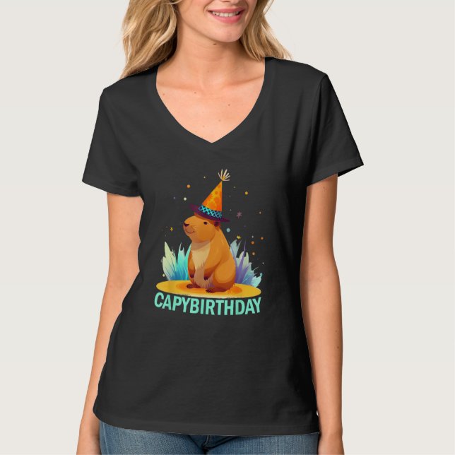 Capybirthday Birthday Capybara 1 T Shirt (Framsida)
