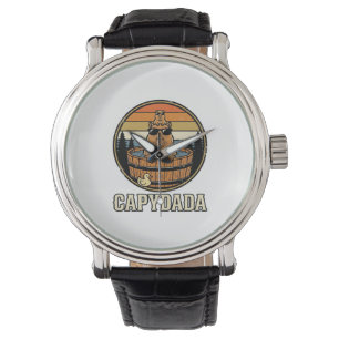 Capydada Capybara Pappa Retro Bastu Vektor Design_ Armbandsur