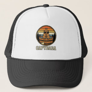 Capydada Capybara Pappa Retro Bastu Vektor Design_ Keps