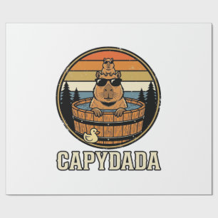 Capydada Capybara Pappa Retro Bastu Vektor Design_ Presentpapper