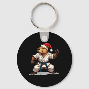 Capyra Karate jul Martial Arts Santa Hat Hol Nyckelring