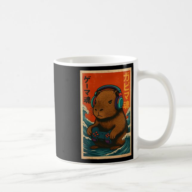 Capyra Roliga Videospel Capyra Spelare Barn Tonåri Kaffemugg (Höger)
