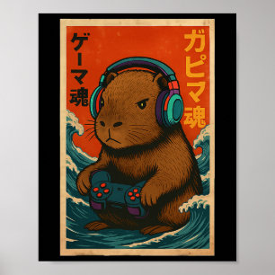 Capyra Roliga Videospel Capyra Spelare Barn Tonåri Poster