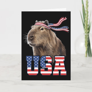 Capyra Usa Patriotisk Amerikansk Flagga Män Kvinno Kort