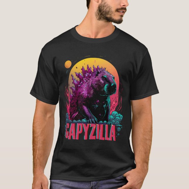 Capyzilla Capybara T Shirt (Framsida)