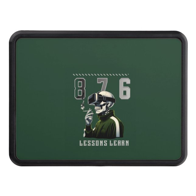 Car 876 LESSONS LEARN Trailer Hitch Cover Dragkroksskydd (Framsidan)