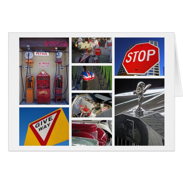 Car-älskare-Europakort Hälsningskort (Framsidan Horizontal)