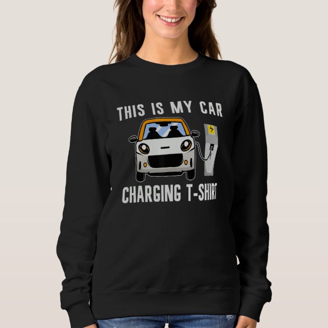 Car Charging EV Batteries Electric Car Vehicle Zer T Shirt (Framsida)