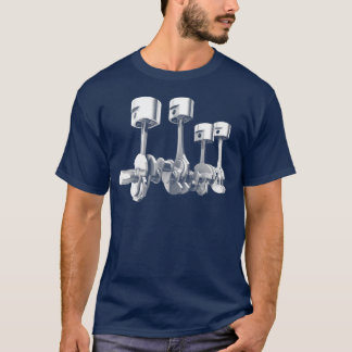 Car Engine pistons Awesome 3D transparent design  T Shirt