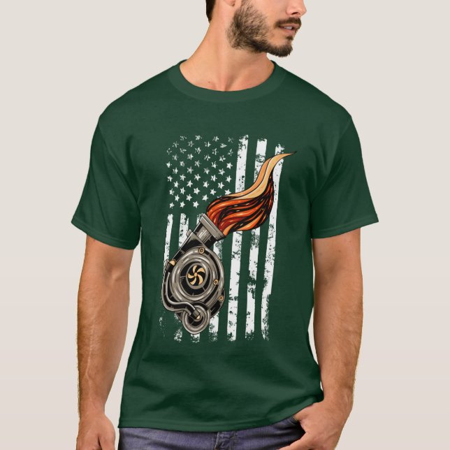 Car Enthusiast Racing Drifting distressed usa funn T Shirt (Framsida)