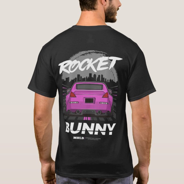 Car Illustration Rocket Bunny T Shirt (Baksida)
