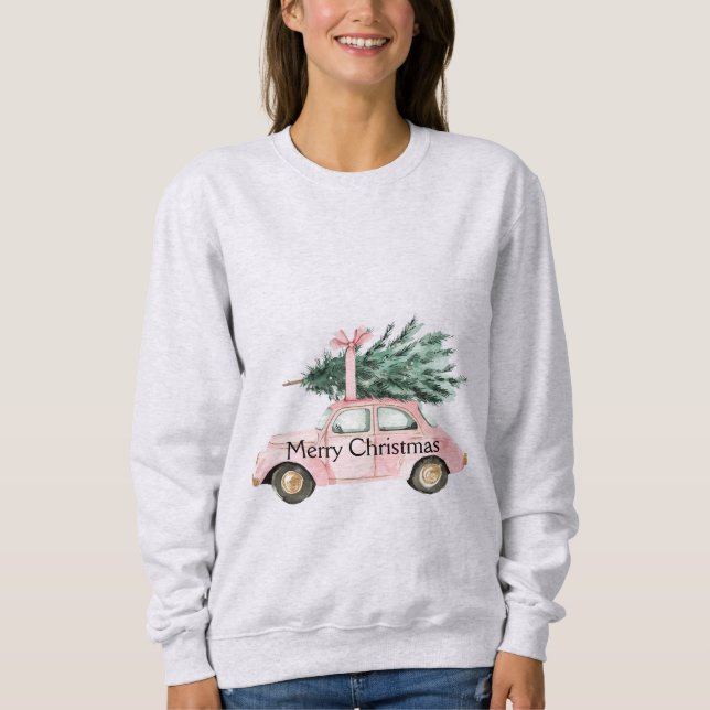 Car Julgran T Shirt (Framsida)