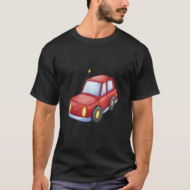 Car Kid Watercolour Print for Children s Room Nurs T Shirt (Framsida)