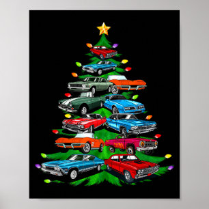 Car Madness julgran -clic Muscle And Hotrod Poster