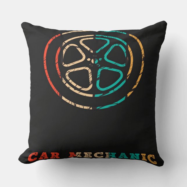Car Mechanic Car Wheel | Mechanic Blanket Kudde (Framsida)