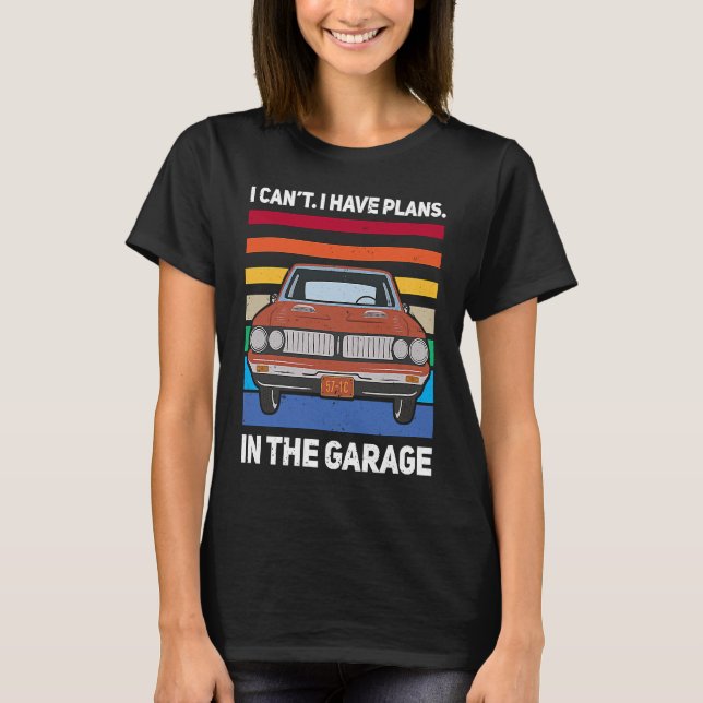 Car Mechanic Garage  Diesel  & Car Mechanic T Shirt (Framsida)