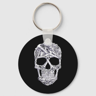 Car Mechanic Verktyg Skull Garage Halloween Costum Nyckelring