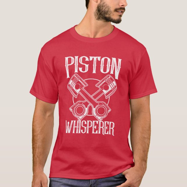 Car Mechanical Piston Whisperer Car Mechanic funny T Shirt (Framsida)