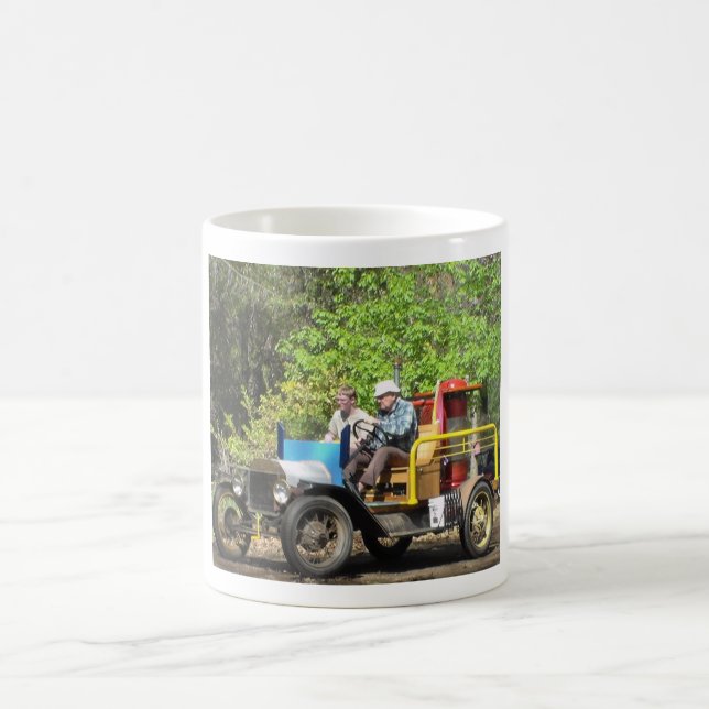 car on wood gas kaffemugg (Center)