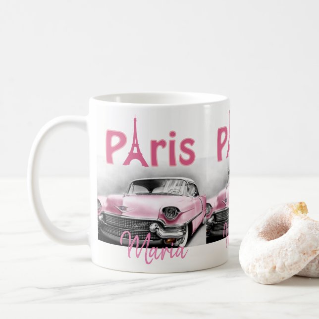 Car Paris Frankrike Mugg (Med munk)