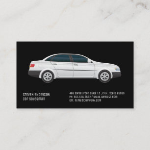 Car Salesman Affärskortet Vit bilikon Visitkort