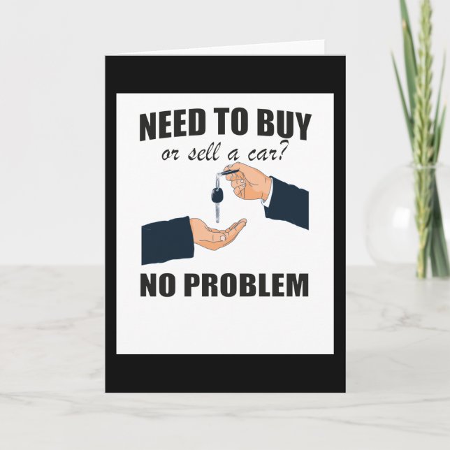 Car Salesman Gift for Auto Seller Kort (Framsida)