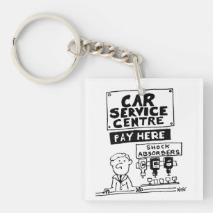 Car Service Center Mechanics and Shock Absorbers