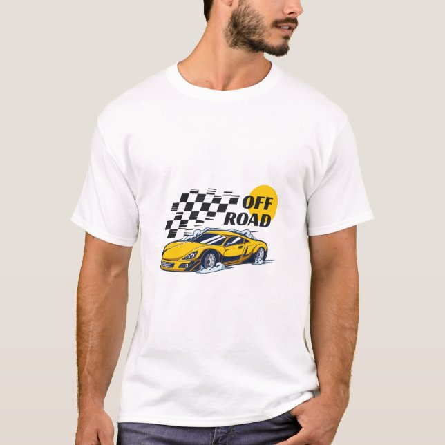 Car Speed Mode T Shirt (Framsida)