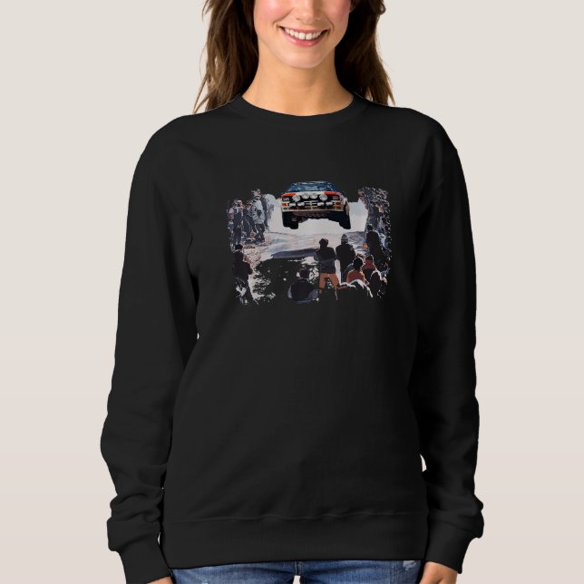 Car Street DriftING Race jump crowd group b era 4w T Shirt (Framsida)
