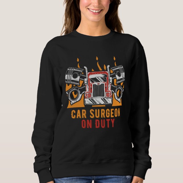 Car Surgeon on Duty Mechanic Car  Car Repair T Shirt (Framsida)