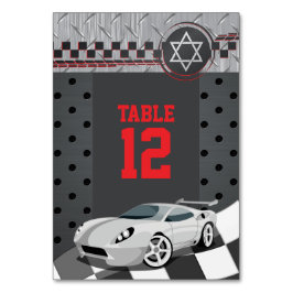 Car Tävla Racecar Pub Mitzvah Bordsnummer