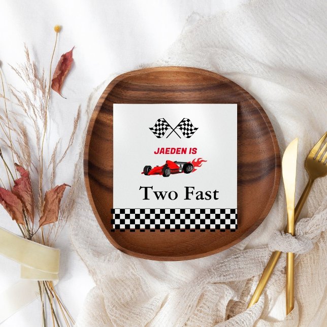 Car tävling pojke @nd födelsedagsfest pappersservett (Skapare uppladdad)