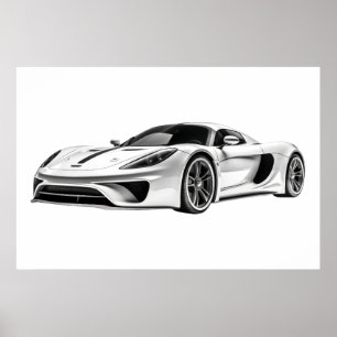 Car teckning II Poster