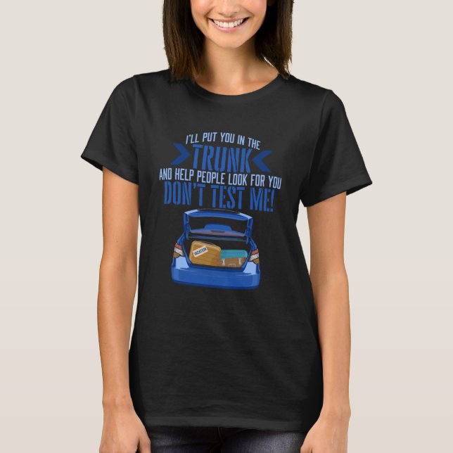 Car Trunk Sarkastic Sayed Gag Ironic Parody Manar  T Shirt (Framsida)