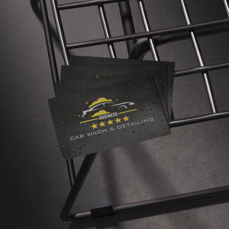 Car Wach & Auto detailing rofessional Water black Visitkort