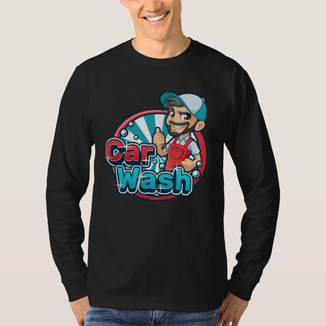 Car wash employee car wash worker designer car was t shirt (Framsida)