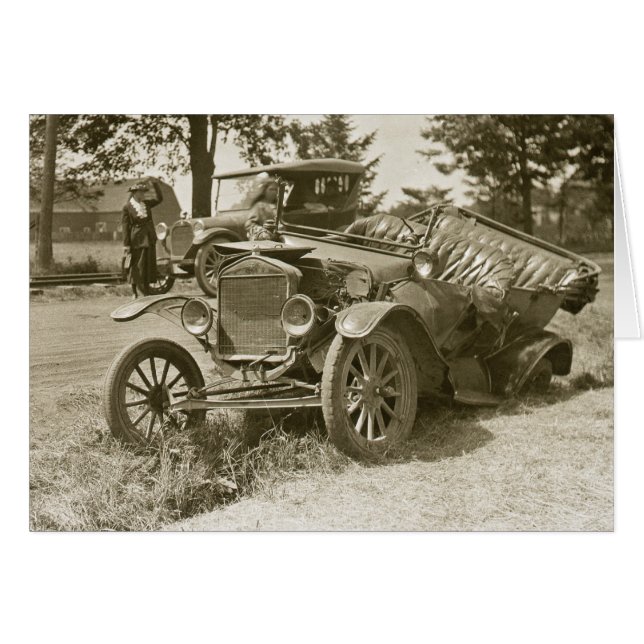 Car Wreck Hälsningskort (Framsidan Horizontal)