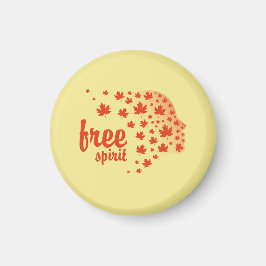 Cara del espíritu libre, otoño magnet