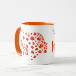 Cara del espíritu libre, otoño mugg