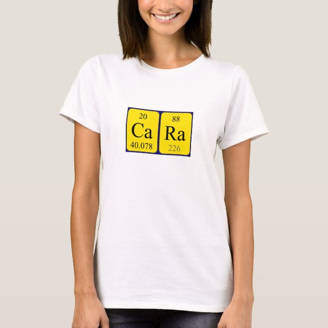 Cara Periodisk skjorta bord namn Tee Shirt (Framsida)