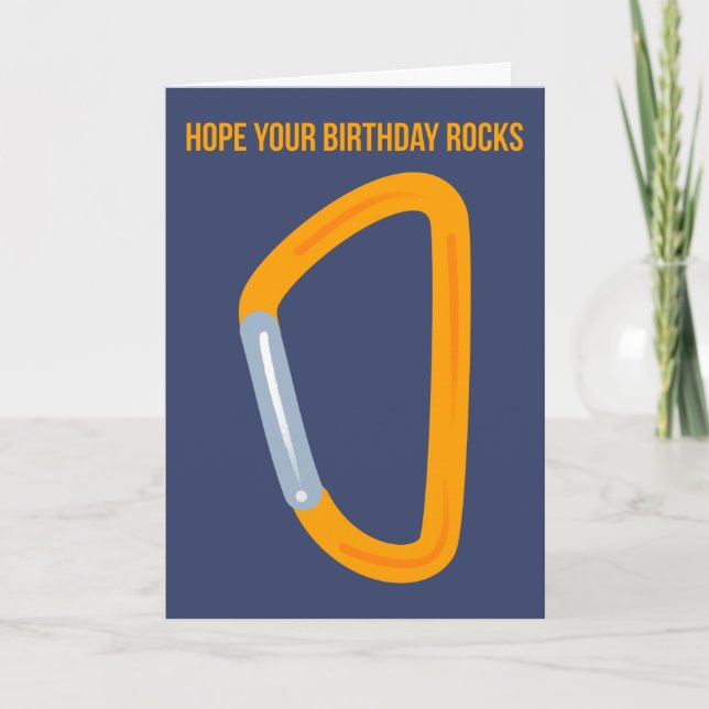 Carabiner Birthday Card for Sten Klibers Kort (Framsida)
